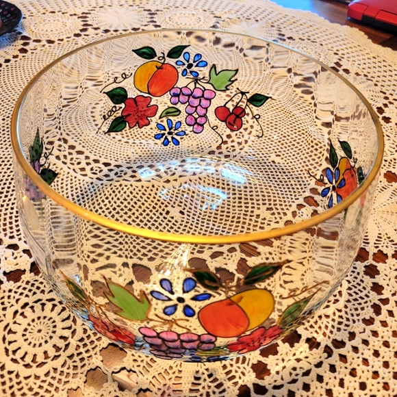 1980 VINTAGE ROMANIAN CLEAR CRYSTAL BIG BOWL, ALL HAND CRAFTED. - Picture 1 of 14